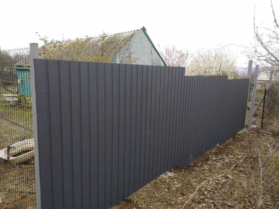 Штакетник металлический для забора Евроштакет Забор жалюзи Ранчо Завод ...