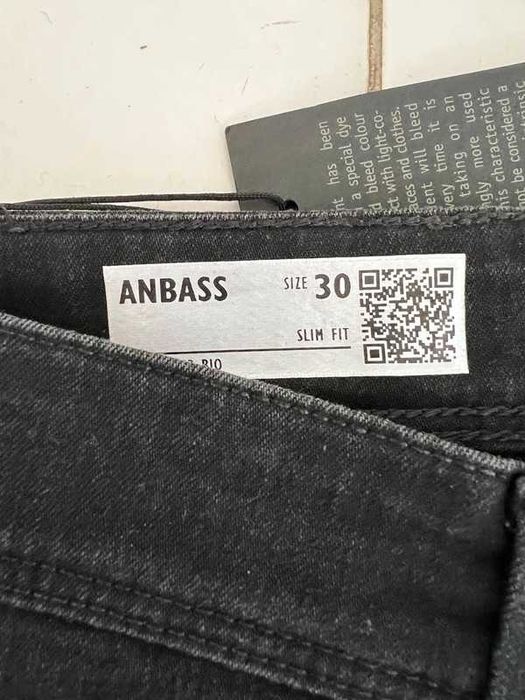 Calças de ganga pretas slim fit Replay - 30