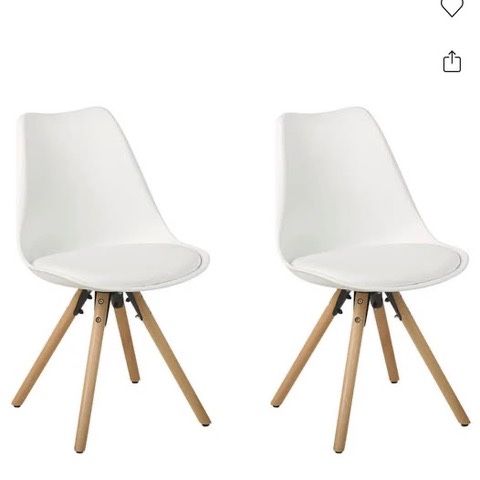 Cadeiras de sala de jantar Beliani DAKOTA brancas x6