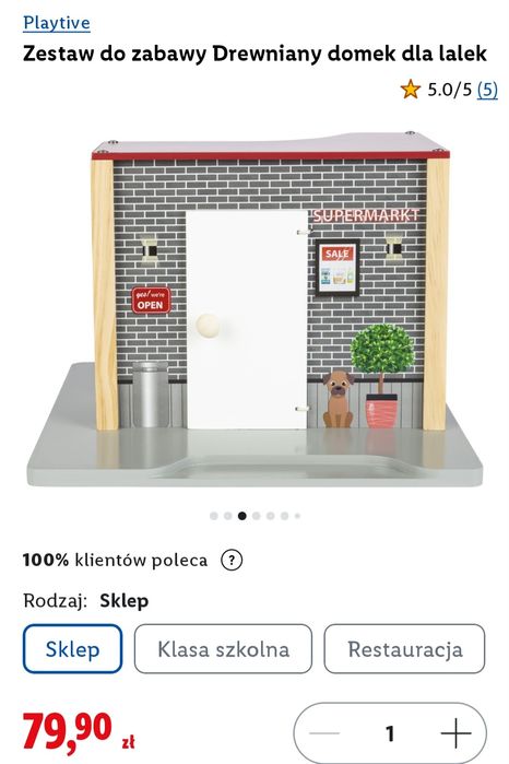 Domek dla lalek Kinderplay plus ludziki i akcesoria Playtive