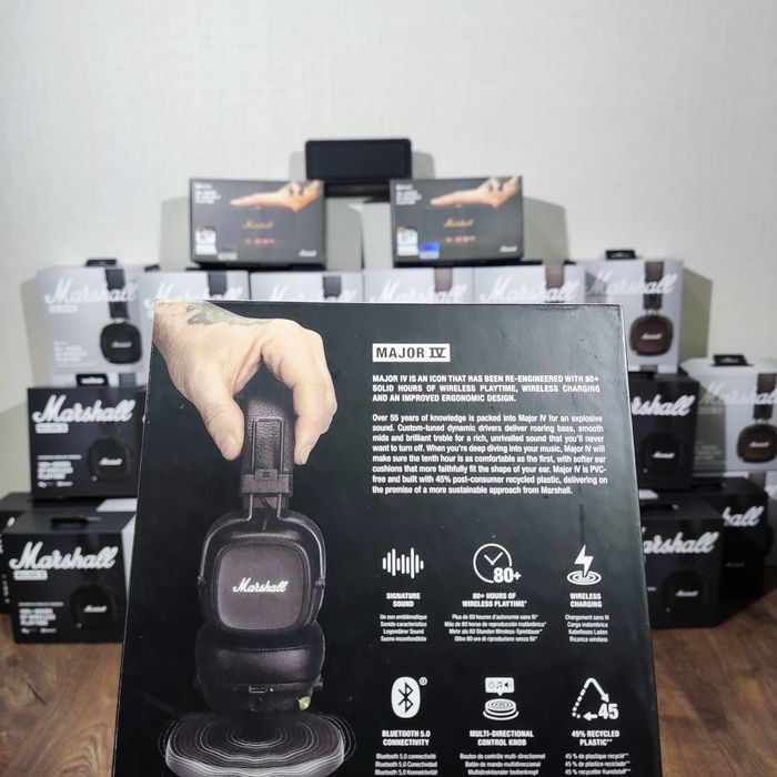 Marshall Major 4 ПРЕМІУМ якість / бездротові наушники /Маршал наушники
