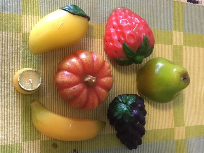 Conjunto velas de frutas