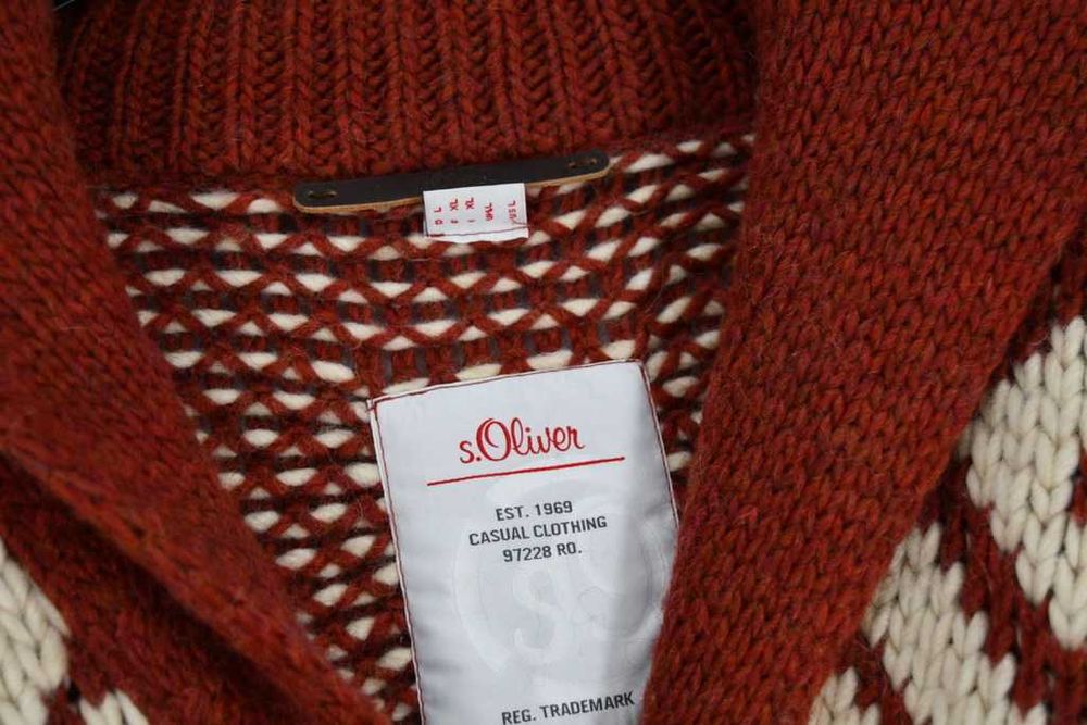 Gruby, rozpinany sweter s.Oliver L