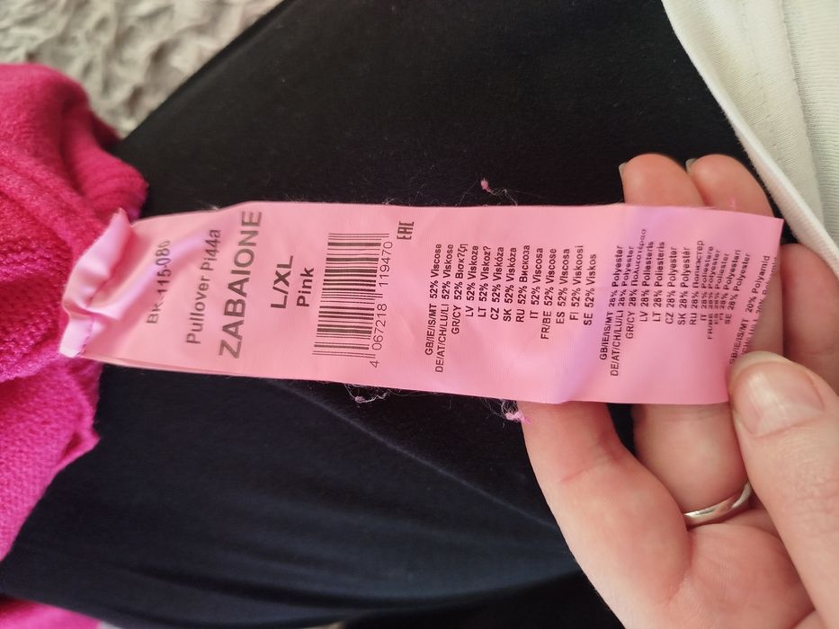 Sweter różowy oversize nowy bez metki