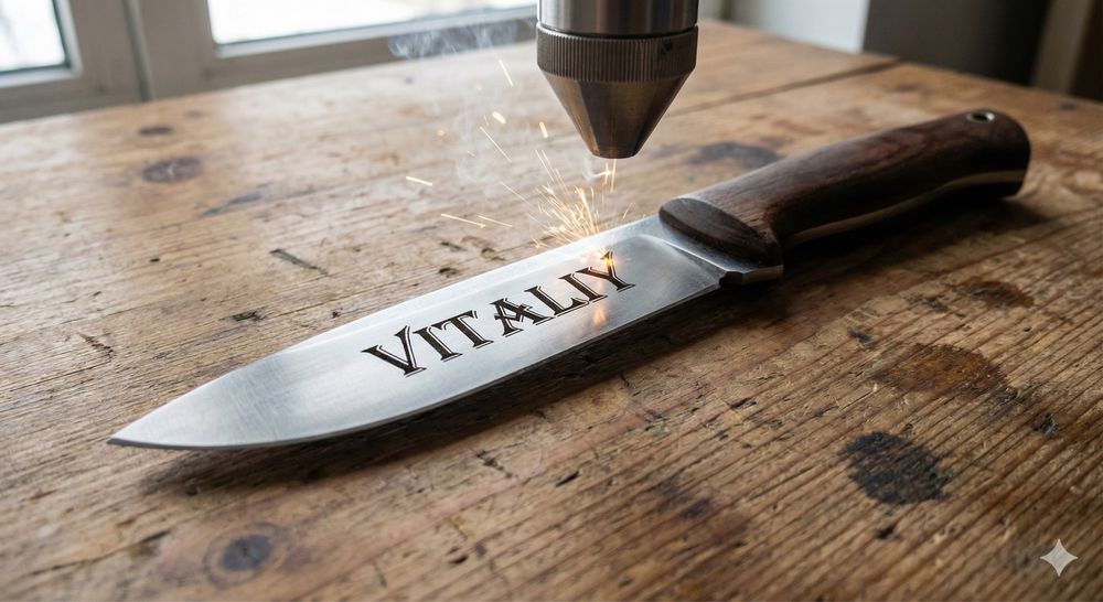 Лазерне гравіювання у . Жетони, ножі, термоси. Швидко