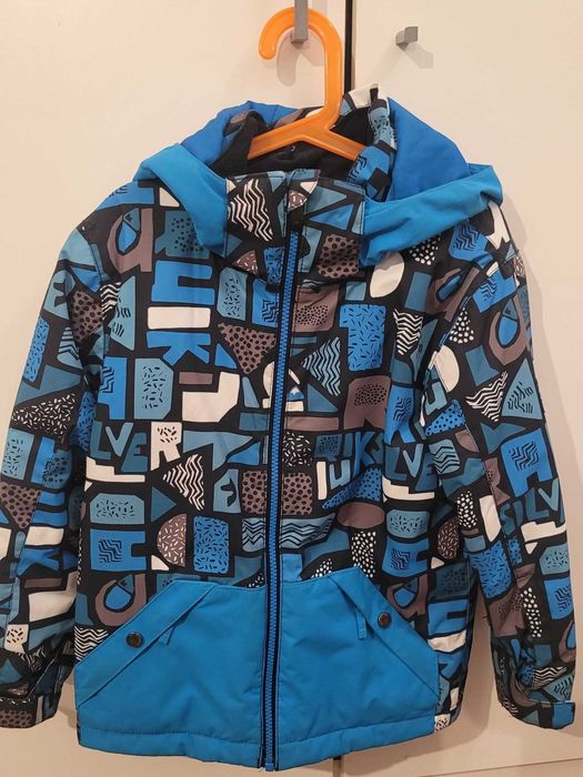 Kurtka narciarska-niebieska-Quicksilver 6-7 lat - STAN DOBRY