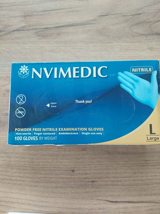 Rekawiczki nitrylowe i inne