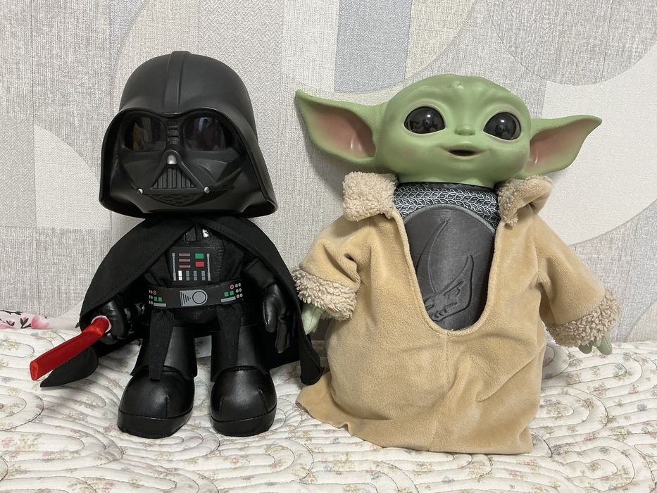 Интерактивные мягкие игрушки Star Wars Дарт Вейдер и Грогу Малыш Йода Mattel