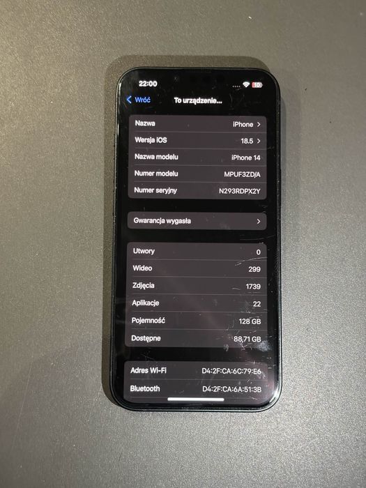Apple iPhone 14 128gb dobry stan!