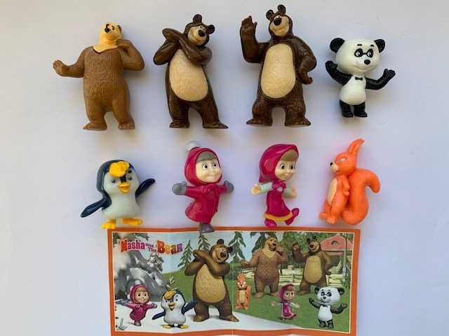 Полная серия игрушек киндер сюрприз Маша и Медведь 4 (2017)