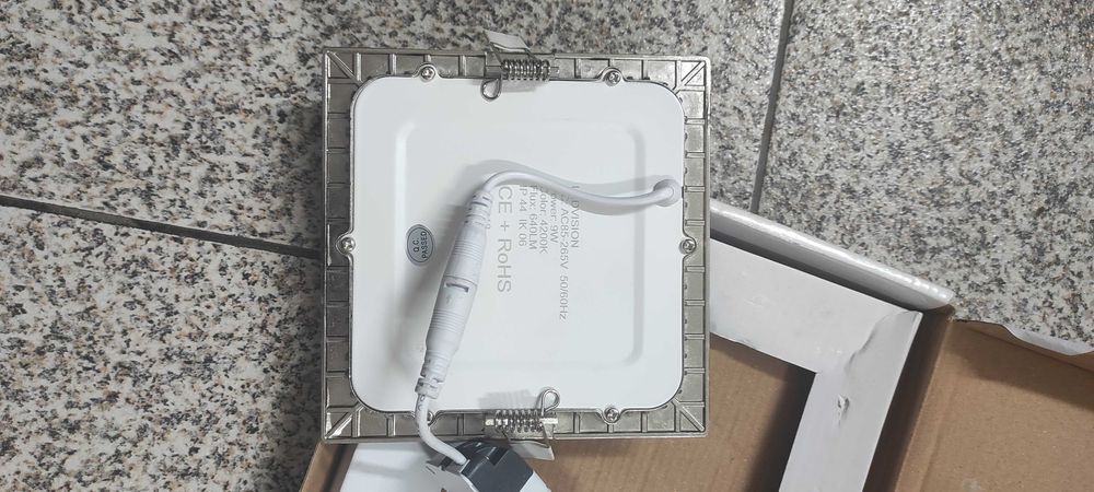 Painel led Quadrado ledvision 9w nikel