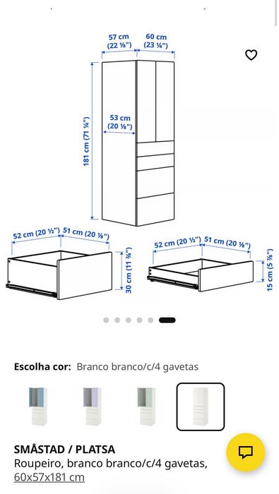 Roupeiro infantil Platsa e Samstad IKEA branco e madeira
