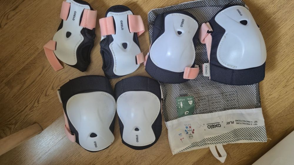 Kit de Proteções Infantis Oxelo Decathlon (3 peças) • Tam. XS (6-10 anos) • Como Novo