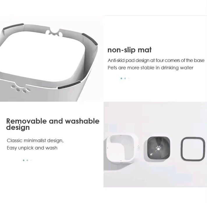 Tigela água 1L anti derrame para animais estimação