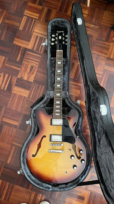 Guitarra elétrica epiphone ES-335 Figured Tea Burst