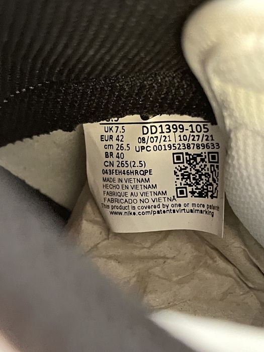 Buty Nike Dunk High Retro White Black rozm. 42