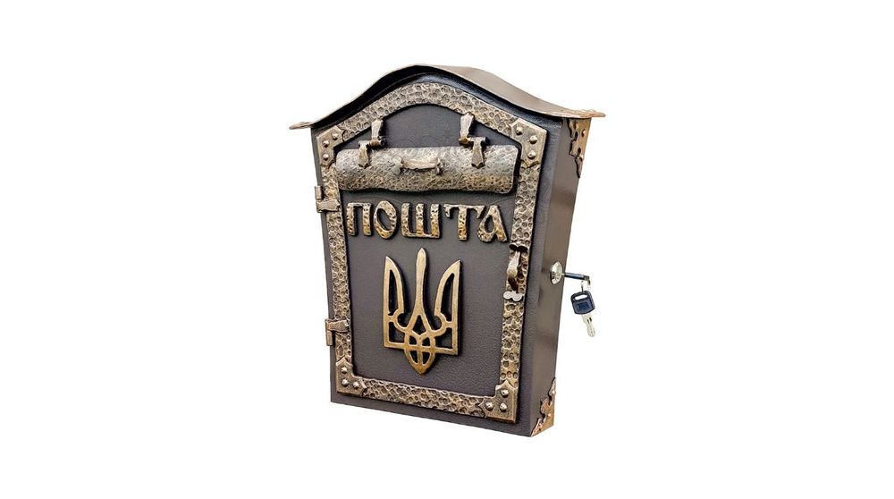 Кована поштова скринька "Тризуб" від українського виробника Скринькова Майстерня