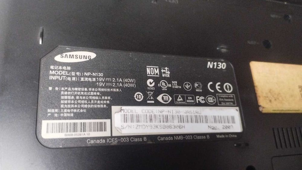 Нетбук Samsung N130 10.1 дюймов, 1 кг - вага.   - Раритет 2010 року  1000 грн
