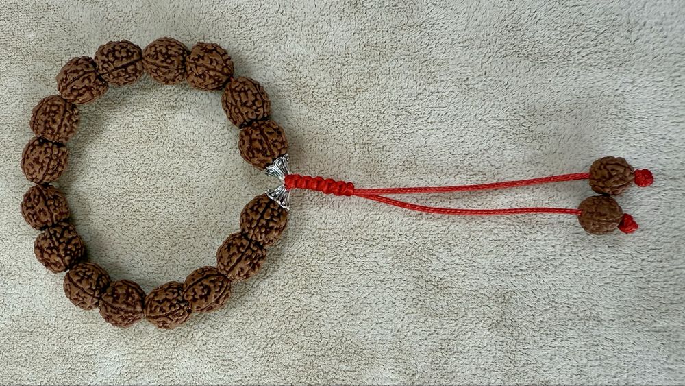 Bransoletka Mala z Rudrakshy 5 Mukhi rozmiar 17,5-24cm
