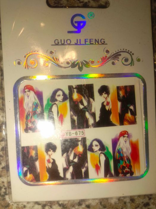 2x Naklejki wodne na paznokcie