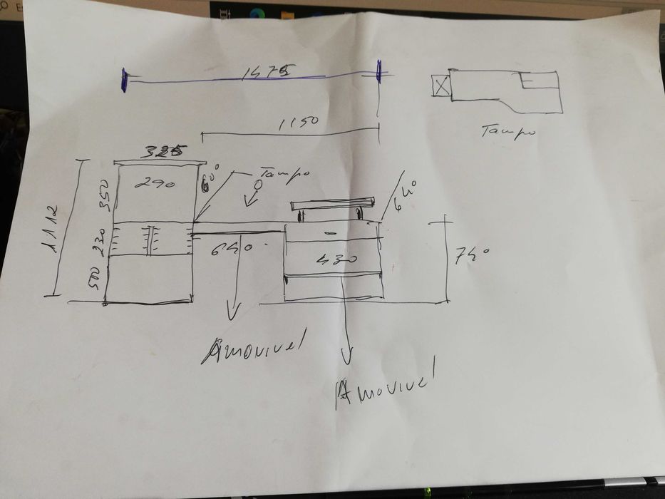 Secretária e Cadeira para escritório