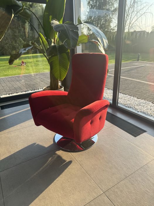 Fotel rozkładany - czerwony