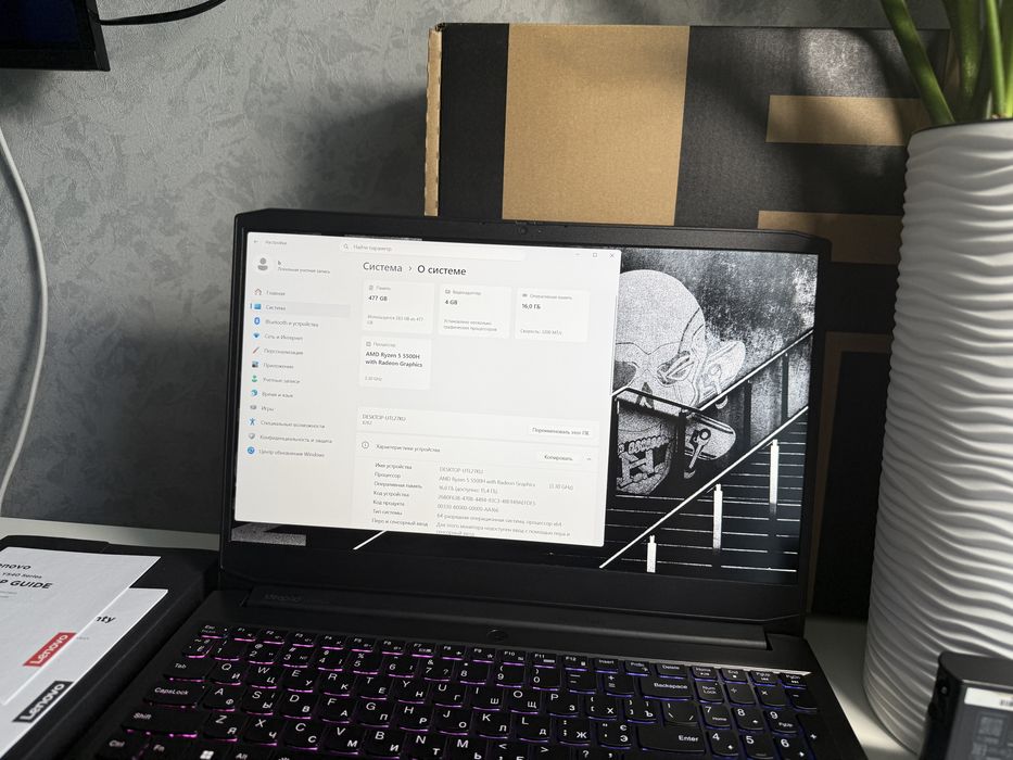 Lenovo Gaming 3/2025год/RTX/Ryzen 5-5500/512GB/16GB/Ноутбук.