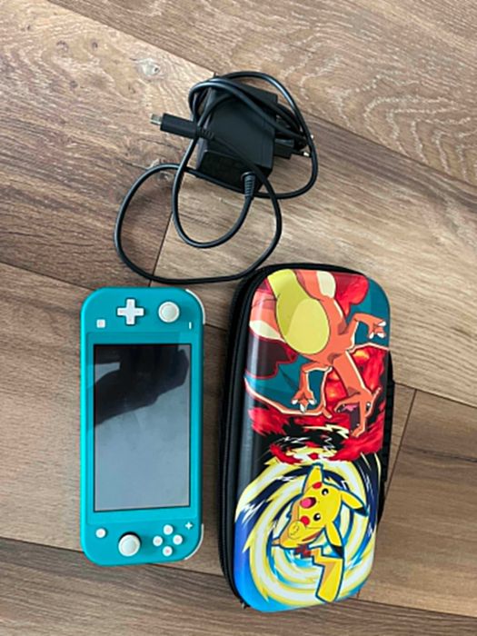 konsola nintendo switch lite zestaw 128 gb + ładowarka + etui