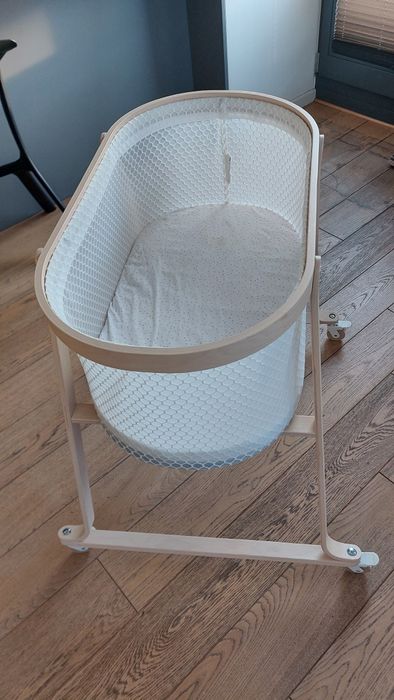 Lozeczko kółkach kołyska niemowlęce wozek  ikea alksvard