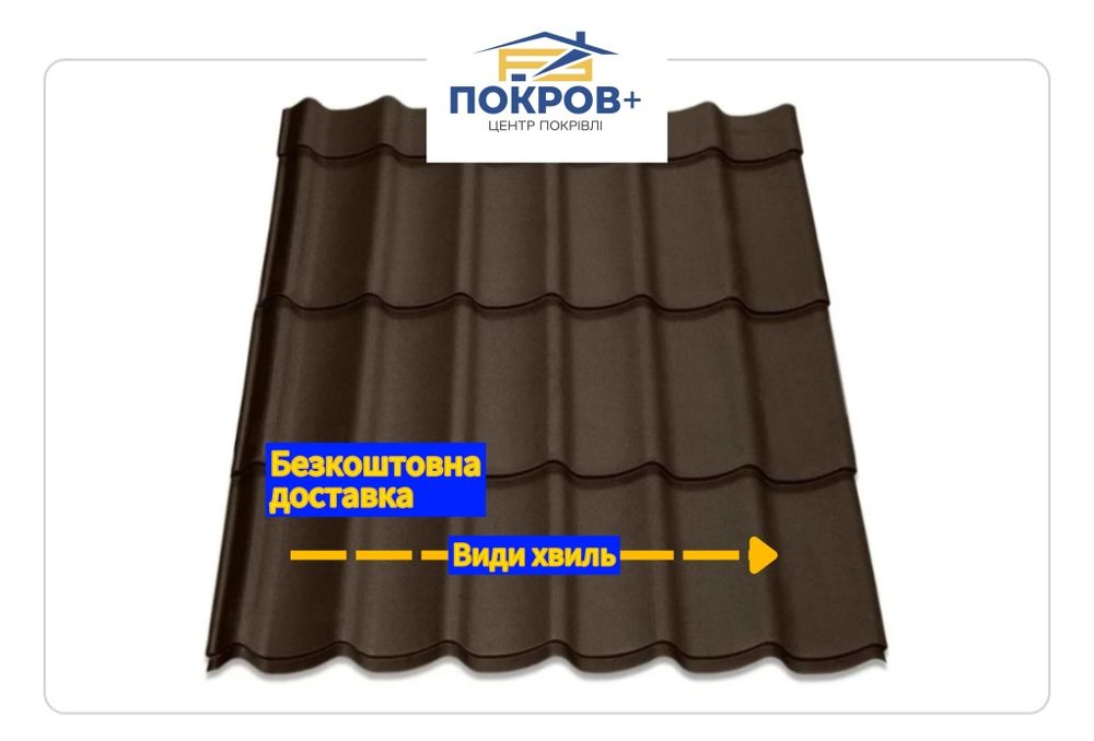 Металочерепиця  Україна/Корея/Словаччина/Польща/Німеччина