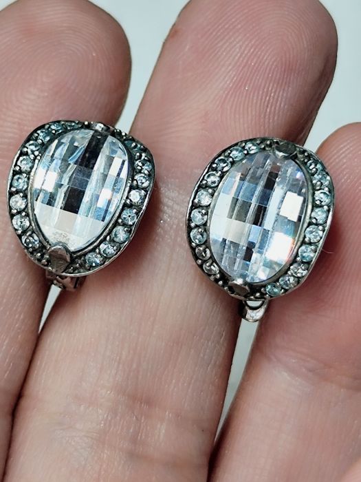 Stary wyrób - kolczyki - srebro 925 - vintage