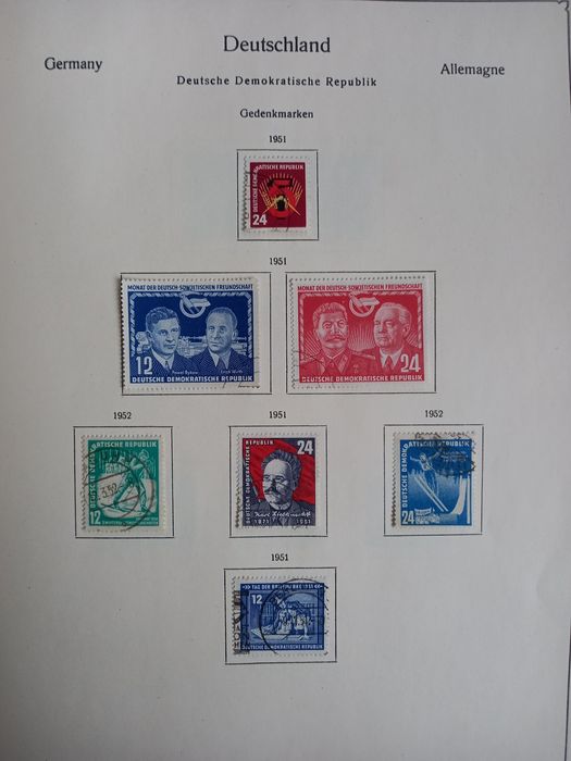 Znaczki rocznik 1951 r DDR
