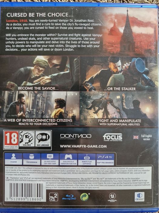 Vampyr gra na PS4