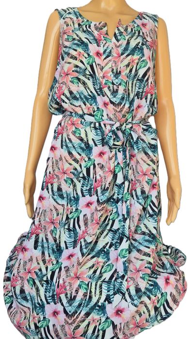 Designed 2 Biz sukienka midi,kwiaty pasek 44,46,48