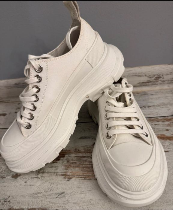 Buty skórzane Aleksander McQueen