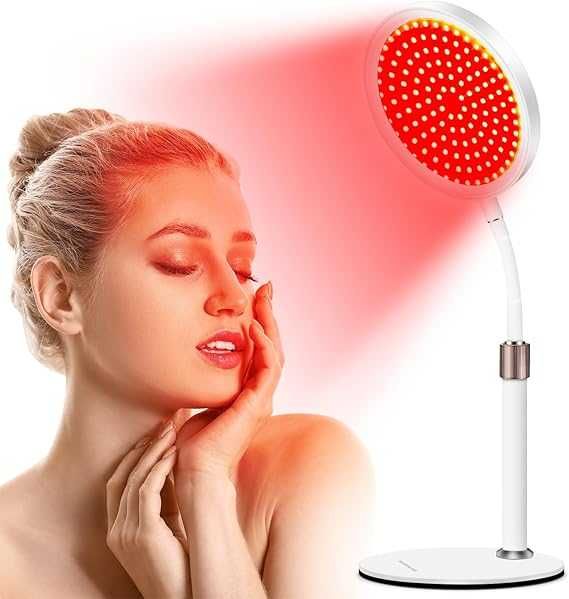 Lampa  100 LED na podczerwień z timerem i regulowanym szyjką –Biała