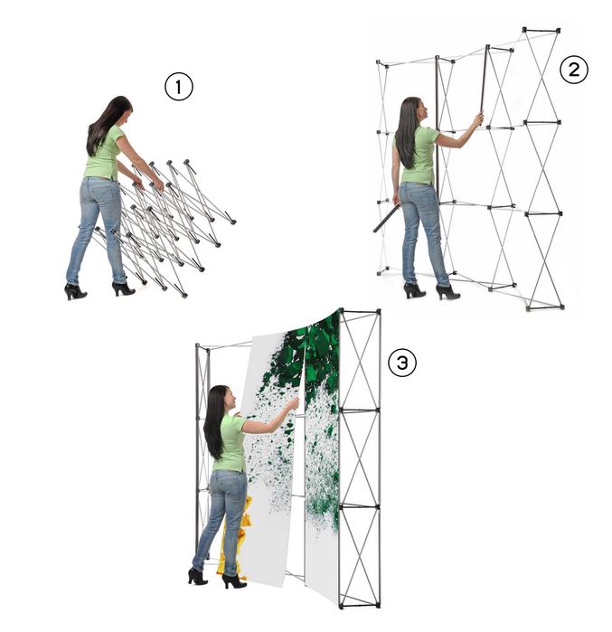 Pop Up Smart 3x3 Curvo para exposição
