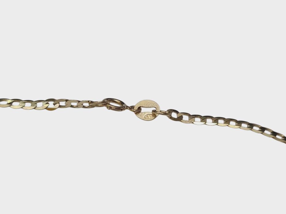 Piękny złoty łańcuszek pancerka 3,11g p585 44cm