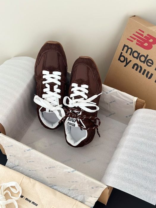 Sneakersy Miu Miu New Balance Brown Suede