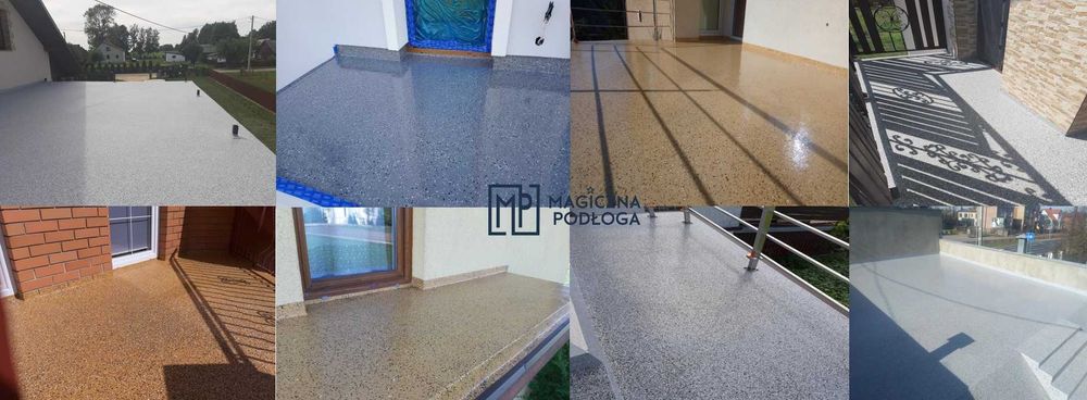 Kamienny dywan Żywica epoksydowa Mikrocement TARAS BALKON SCHODY GARAŻ
