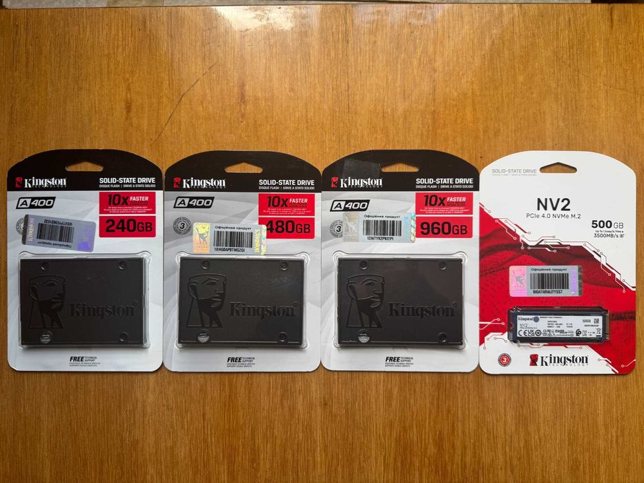 SSD накопичувач Kingston A400 240,480,960 GB, NV2 500GB M.2 NVMe PCIe