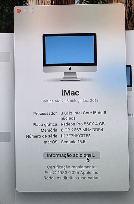 Apple iMac 21,5 2019 + Rato e teclado