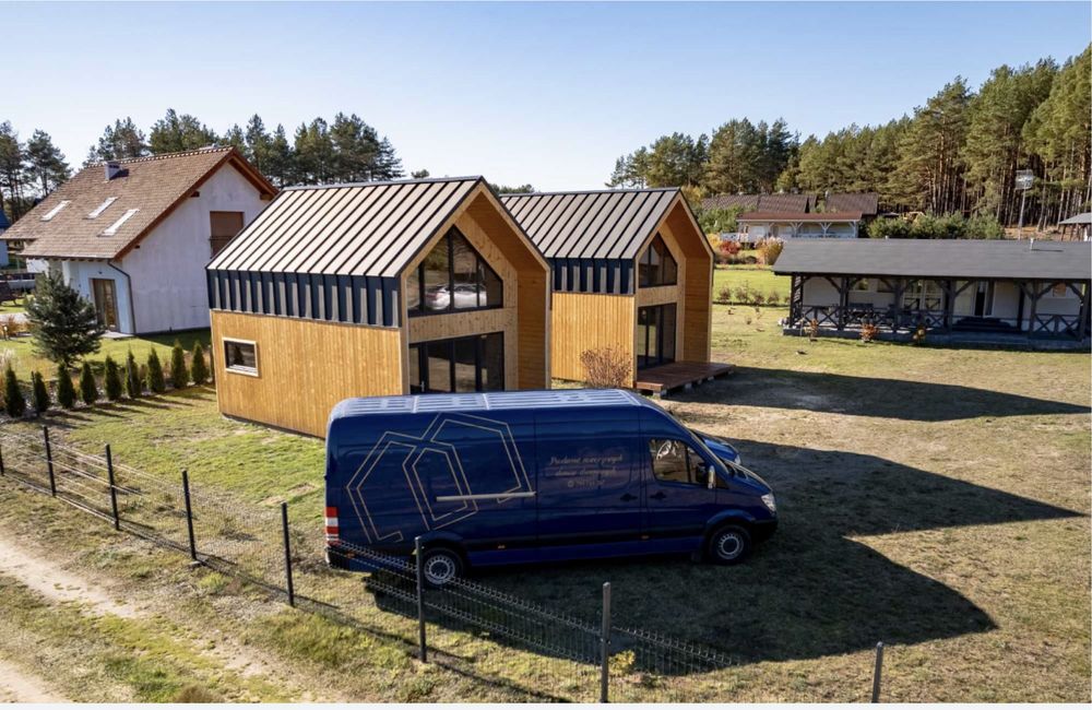 Nowoczesna Stodoła 70m2 / Stan Deweloperski / Domek drewniany