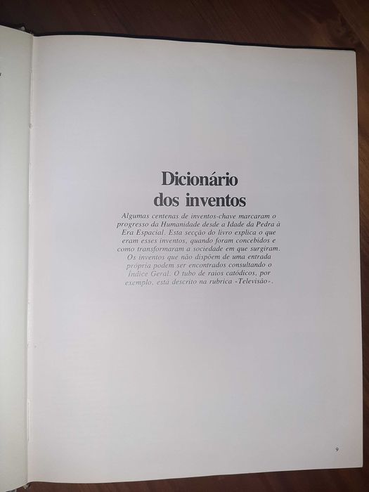 Livro "História dos Grandes Inventos"