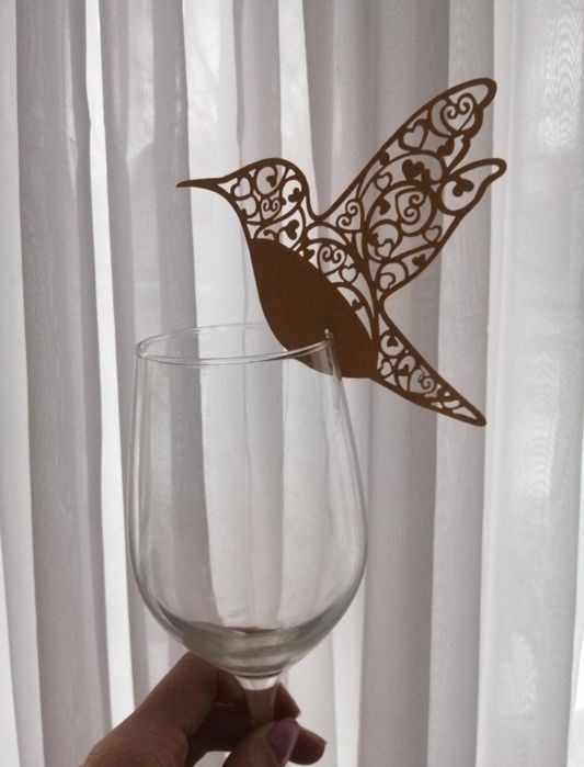 НОЫЕ! Украшения на бокал колибри, декор свадьба, праздник
