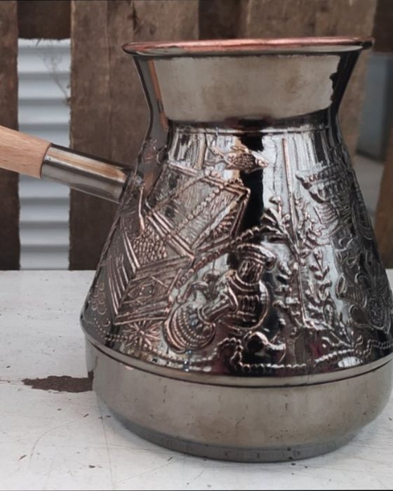 Турка мідна для заварювання кави.  Скарби 400 мл..