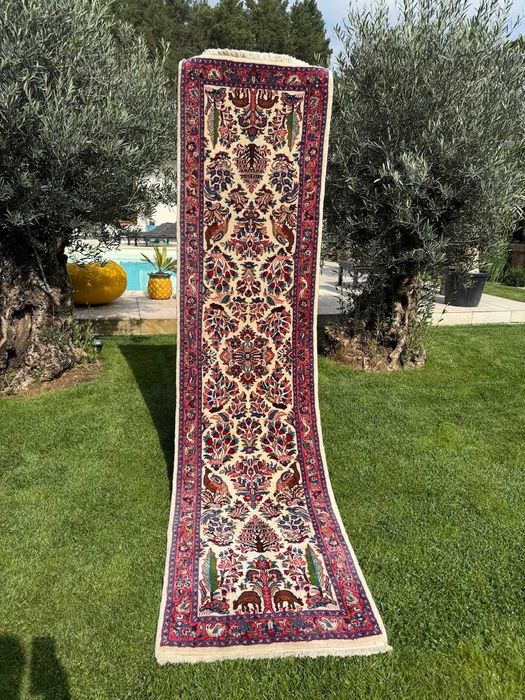 Chodnik Perski Wełniany Kaszmirowy Iran Goum Ghoum 310x77 gal. 9 tyś