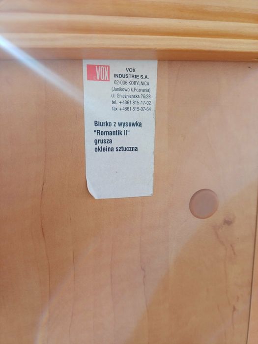 Duze biurko vox romantik ll