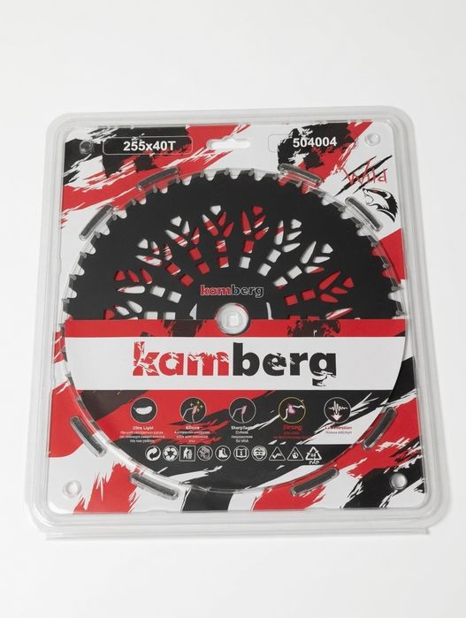 Ніж 40Т Kamberg Wild_Black до мотокоси і тримерів.Напайка Вольфрам-карбід