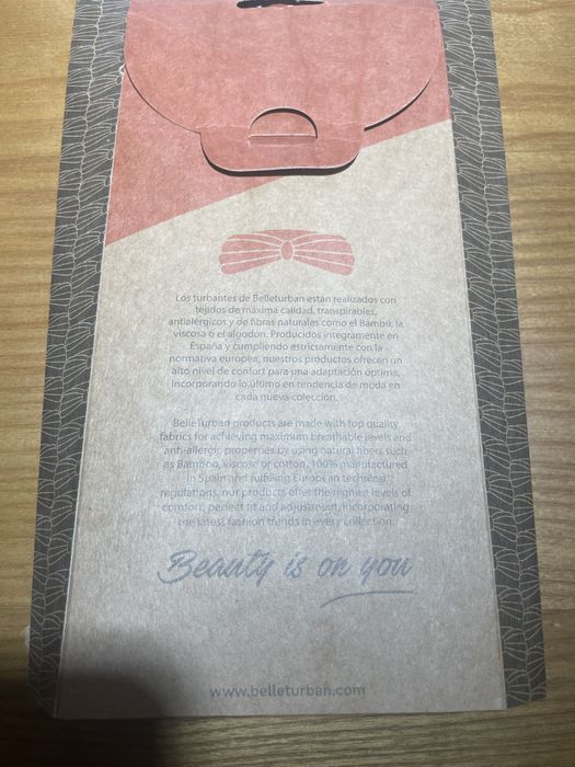 Turbante da marca espanhola Belle Turban novo